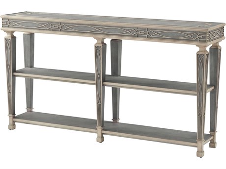 Theodore Alexander Ta - Morning Room Rectangular Wood Light Stockton Grey Limestone Console Table