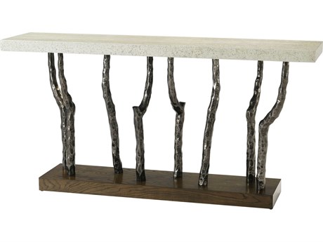 Theodore Alexander Catalina Rectangular Faux Stone Earth Console Table