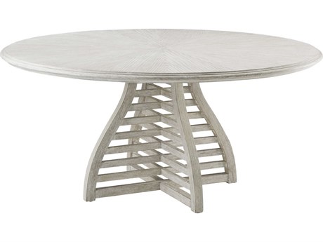Theodore Alexander Breeze Round Wood Sea Salt Breeze Dining Table