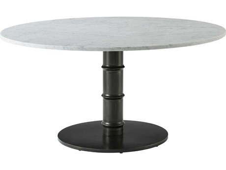 Theodore Alexander Kesden Round Marble Romulus Dining Table