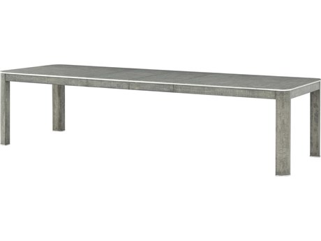 Theodore Alexander Hudson Rectangular Wood Pebble Grey Extending Dining Table