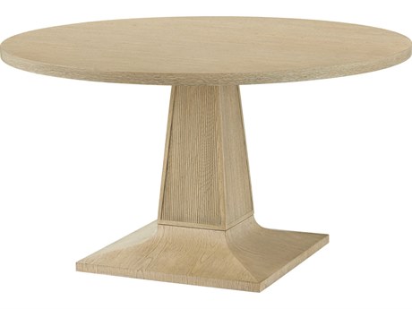 Theodore Alexander Balboa Round Wood Coastal Grey Dining Table