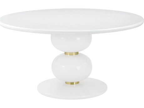 Theodore Alexander Judith Leiber Couture Round Marble Dining Table