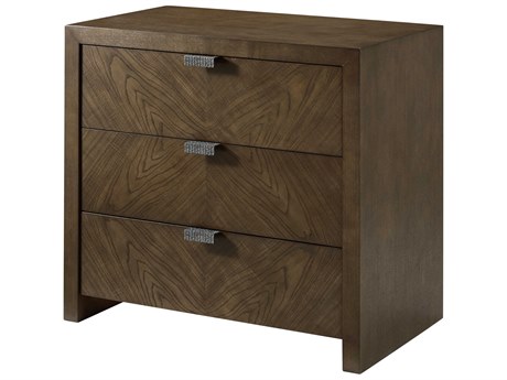 Theodore Alexander Catalina 3-Drawers Brown Nightstand