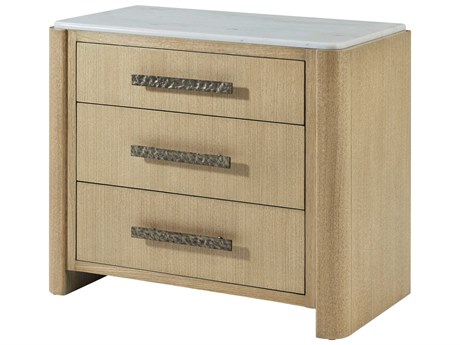 Theodore Alexander Essence 3-Drawers Beige Nightstand