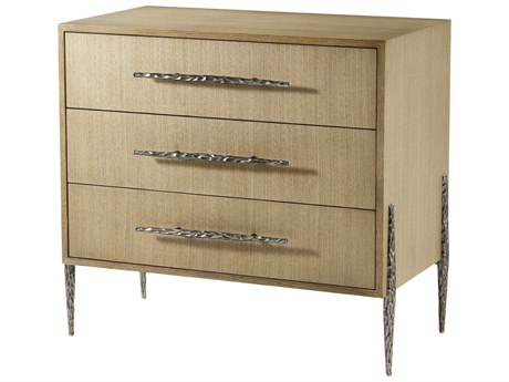 Theodore Alexander Essence 3-Drawers Beige Nightstand