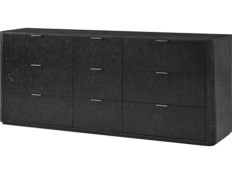 Theodore Alexander Kesden 9-Drawers Silent Black Triple Dresser