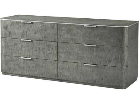 Theodore Alexander Hudson 6-Drawers Gray Double Dresser