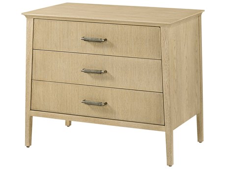 Theodore Alexander Balboa 3-Drawers Gray Nightstand