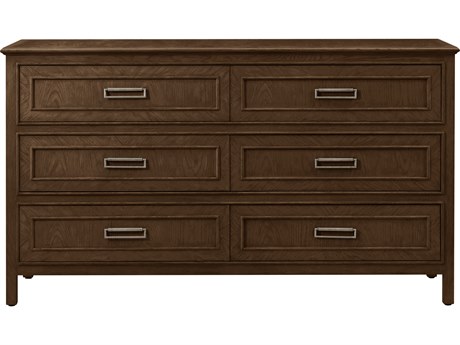 Theodore Alexander Surrey 6-Drawers Brown Solid Wood Double Dresser