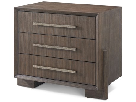 Theodore Alexander Urbane 3-Drawers Gray Nightstand