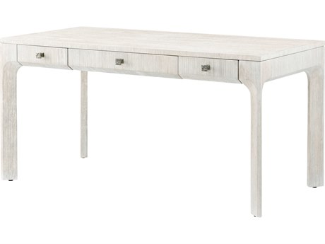Theodore Alexander Breeze Sea Salt White Pine Wood Writing Desk