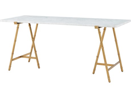 Theodore Alexander Kesden Brass Gold Computer Desk