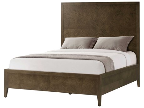 Theodore Alexander Catalina Earth Brown Wood Queen Platform Bed