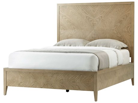 Theodore Alexander Catalina Dune Beige Wood Queen Platform Bed