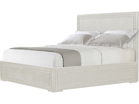 Theodore Alexander Surrey White Solid Wood Queen Platform Bed