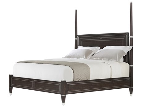 Theodore Alexander Spencer London Brown Solid Wood Queen Poster Bed