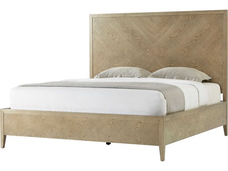 Theodore Alexander Catalina Dune Beige Ash Wood King Platform Bed