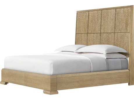 Theodore Alexander Essence Blonde Beige Solid Wood King Platform Bed