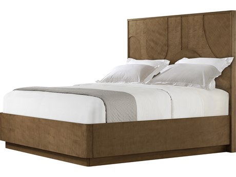 Theodore Alexander Origins Brown Solid Wood King Platform Bed
