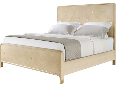 Theodore Alexander Judith Leiber Couture Natural Wood King Panel Bed