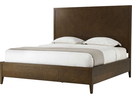 Theodore Alexander Catalina Dune Brown Ash Wood California King Platform Bed