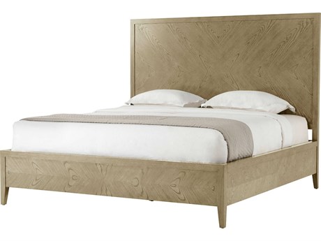Theodore Alexander Catalina Beige Ash Wood California King Platform Bed