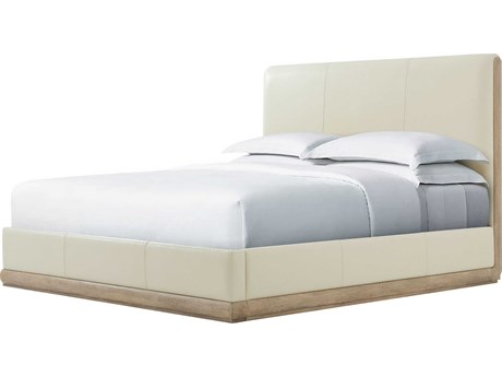 Theodore Alexander Repose Grey Oak Upholstered California King Platform Bed