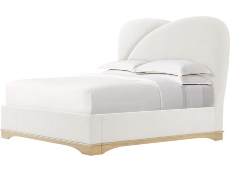 Theodore Alexander Origins White Upholstered King Platform Bed