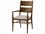 Theodore Alexander Nova Solid Wood Brown Fabric Upholstered Arm Dining Chair  TALTAS410231BUS