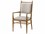Theodore Alexander Nova Solid Wood Brown Fabric Upholstered Arm Dining Chair  TALTAS410241BUU