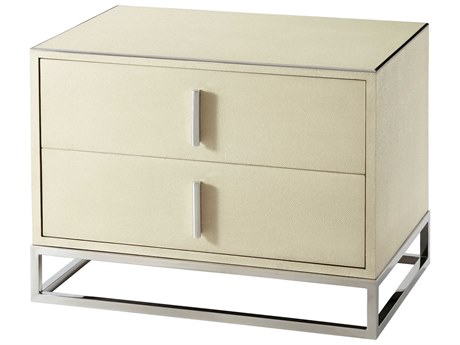 Theodore Alexander 2-Drawers Beige Blain Nightstand