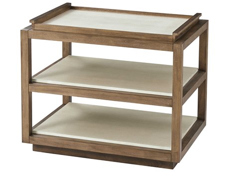 Theodore Alexander Rectangular Wood Dove Komodo Mangrove Vincent End Table