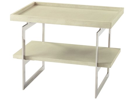 Theodore Alexander Ta Studio Rectangular Leather Landry End Table