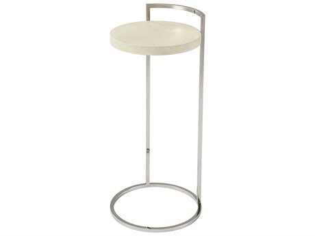 Theodore Alexander Ta Studio Round Leather Alistair End Table