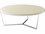 Theodore Alexander 47" Round Faux Leather Smoke Fisher Cocktail Table  TALTAS51036C096
