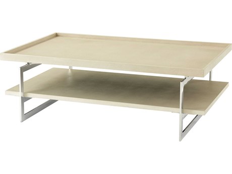 Theodore Alexander Ta Studio Rectangular Faux Leather Prescott Cocktail Table