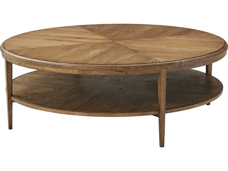 Theodore Alexander Nova Round Wood Cocktail Table