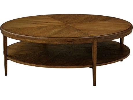Theodore Alexander Nova Round Wood Cocktail Table