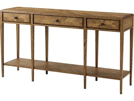 Theodore Alexander Nova Rectangular Wood Two-Tiered Console Table