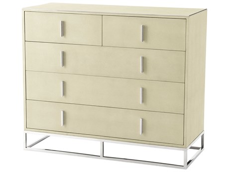 Theodore Alexander 5-Drawers Dove Beige Blain Chest of Drawers