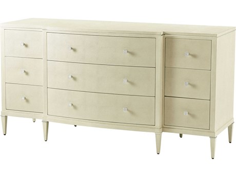 Theodore Alexander Ta Studio 9-Drawers Dove Adeline Break Bowfront Triple Dresser
