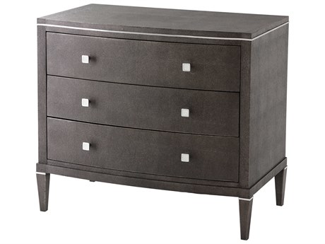 Theodore Alexander Ta Studio 3-Drawers Smoke Adeline Nightstand