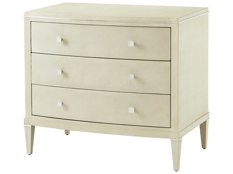 Theodore Alexander Ta Studio 3-Drawers Dove Adeline Nightstand