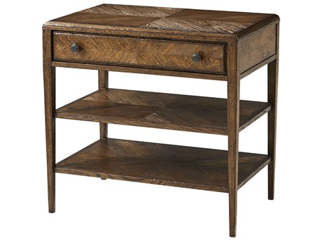 Theodore Alexander Nova 1-Drawer Dusk Two-Tiers Nightstand