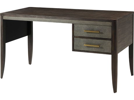 Theodore Alexander Smoke Komodo Rowan Brown Beech Wood Fitzgerald Writing Desk