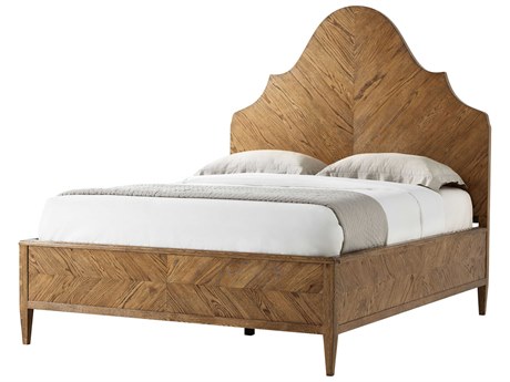 Theodore Alexander Nova Beige Solid Wood Queen Platform Bed