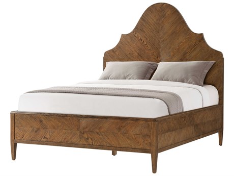 Theodore Alexander Nova Brown Solid Wood Queen Platform Bed
