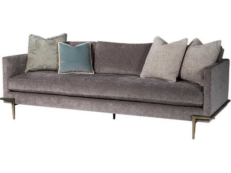 Theodore Alexander Roost Berlin Silver Upholstered Sofa