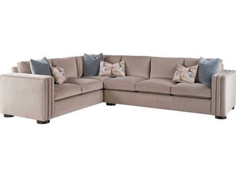 Theodore Alexander Despres Beige Upholstered Sectional Sofa